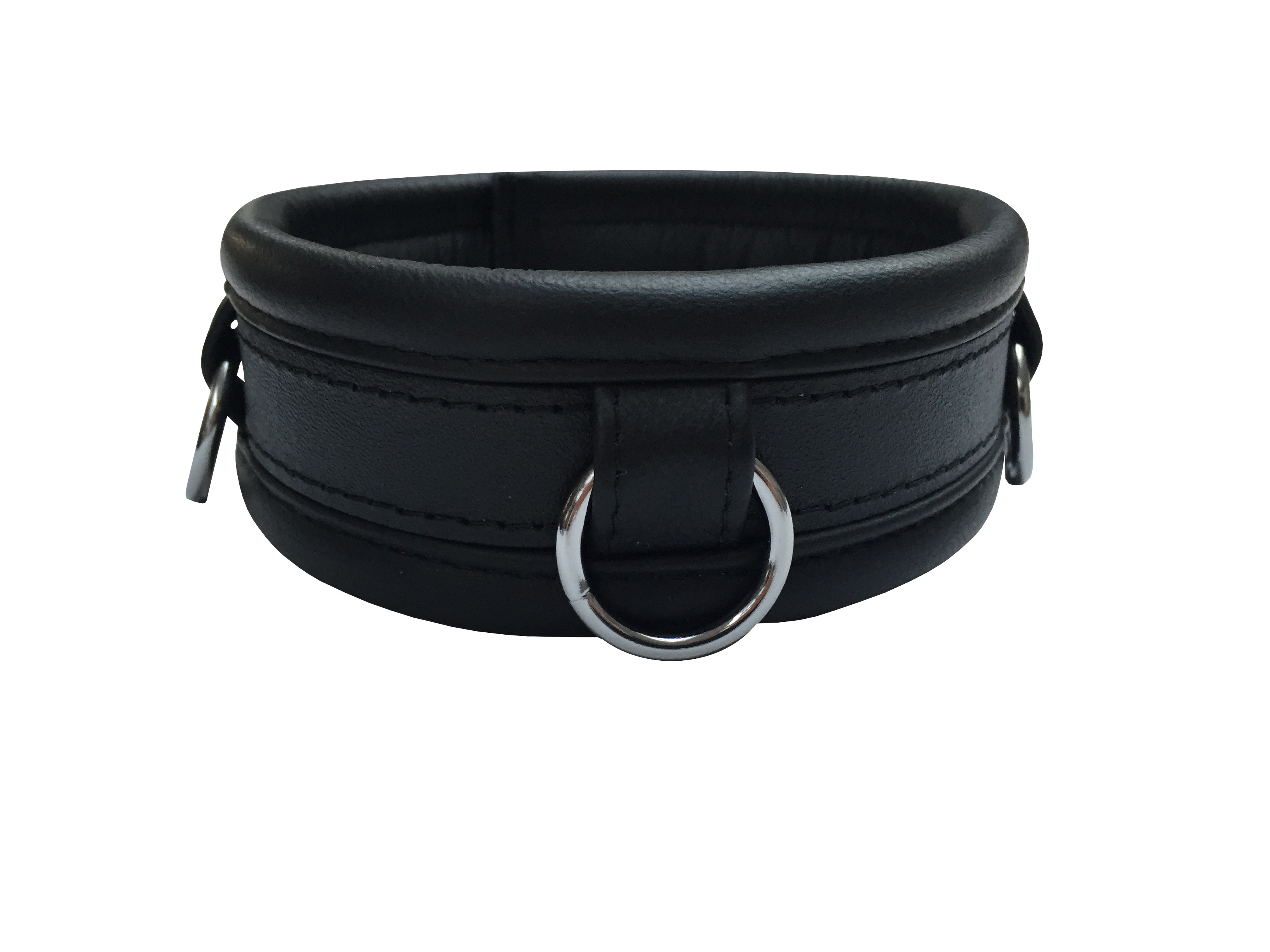 Leder Halsfessel Schwarz