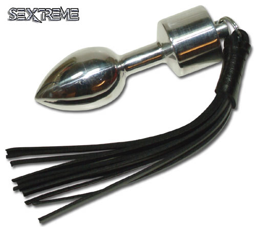 Analplug mit Peitsche 40mm